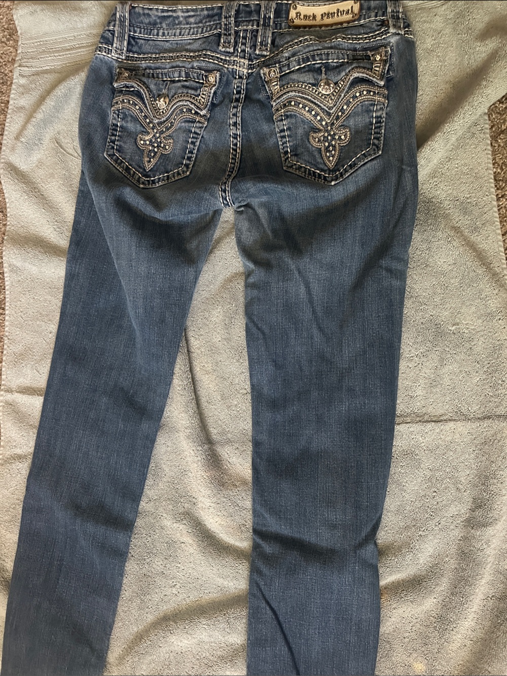 Rock Revival Women's Blue Faded Skinny Jeans Darcy.